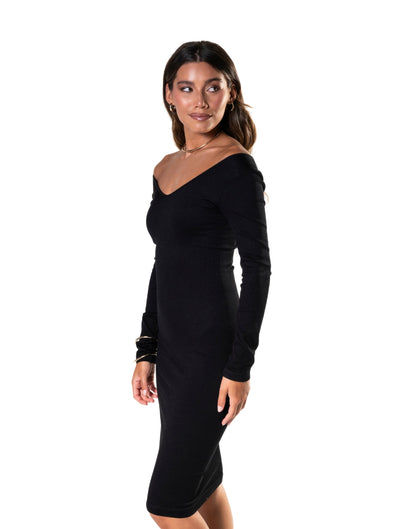 Classic Black Waist Dress